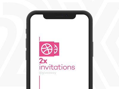 Giveaway Dribbble Invitations 2x design dribbble invitation minimalist mobile prototype ui ux