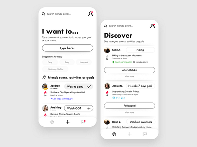 Evento - Events app app design graphic ios iphonex minimalist mobile prototype ui ux