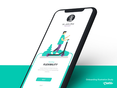 Onboarding Illustration Study #1 app design graphic iphonex minimalist mobile prototype ui ux