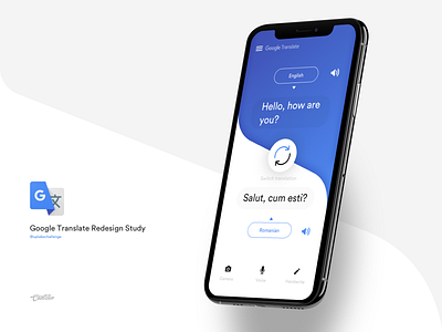 Google Translate Redesign app design google ios iphone iphonex mobile prototype translate ui ux