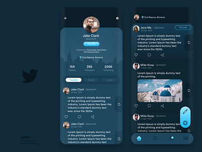 Twitter Redesign app design ios iphone iphonex minimalist mobile prototype ui ux