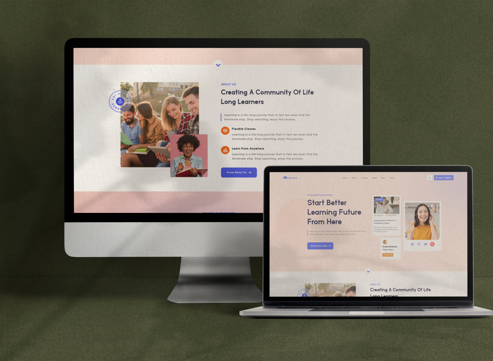 Eduvibe landing page by Supravat Chakraborty on Dribbble