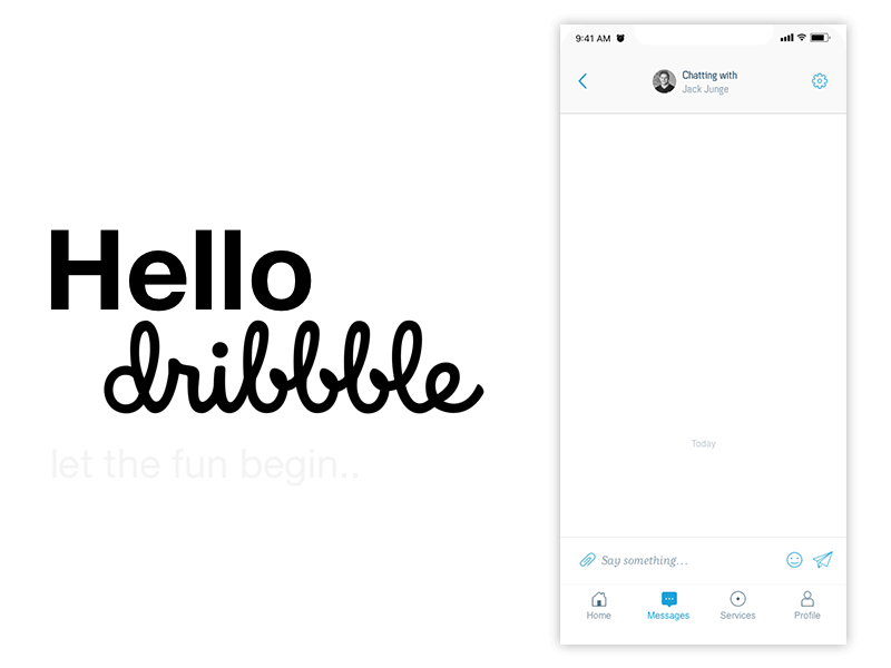 My first shot on Dribbble! debut design dribbble iphone new principle sketch ui