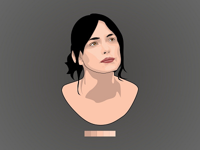 Tracing Keira begin again corel draw design ear ears eye eyes graphic design hair head identity illustration keira knightley lip lips mouth nose skin skins vector