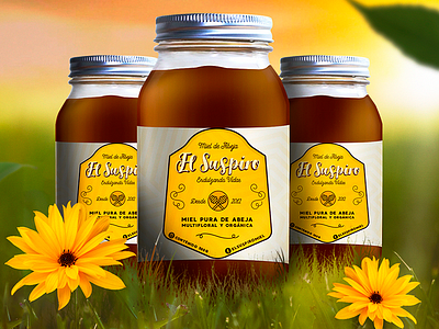 Final Version "El Suspiro" design honey lettering packaging