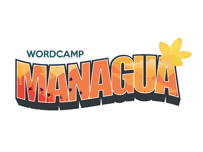Wordcamp Managua conference design sprint illustration lettering talk typography wordcamp wordpress