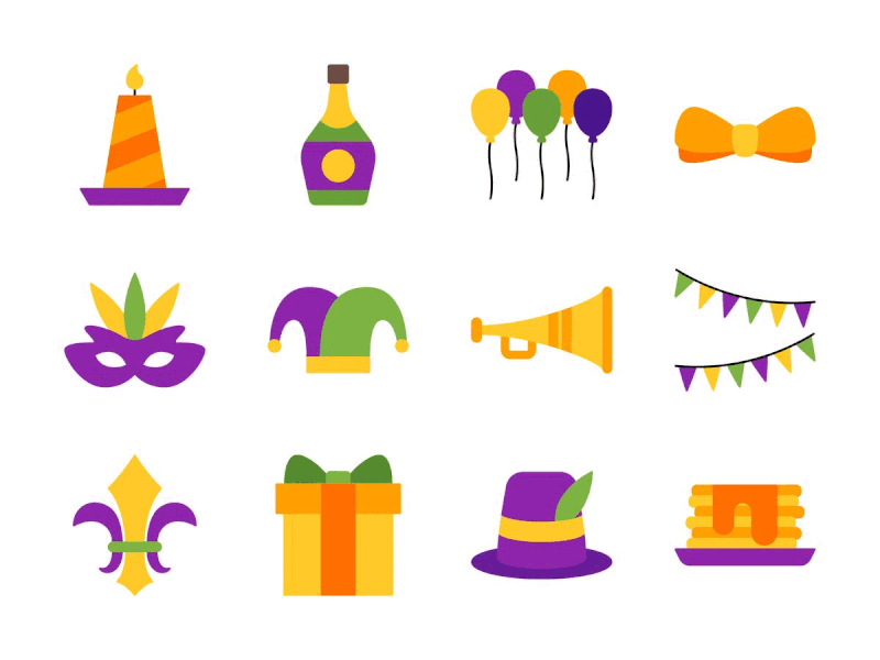 Icon - MARDI GRAS ⚜️ carnival catholic celebrate design fattuesday festivals graphic design icon icon design illus mardi gras mardi gras icon parade tradition ui ux