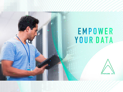 Empower Your Data branding design fresh gradients graphic green lines summer