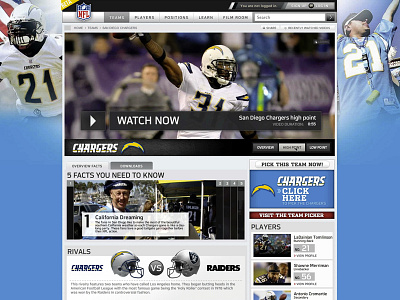 Dynamic NFL Team Landing Page design dynamic landing page ui ux website