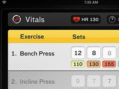 Fit Track Pro Application app applicaiton application design fitness ipad mesh ui