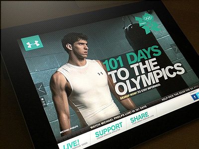 UA Ipad Application Pitch amour app design ipad olympics summer under