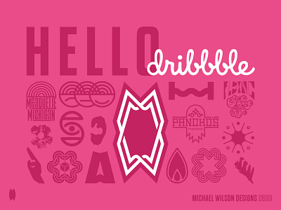 Hello Dribbble! branding design icon lettering logo typography vector