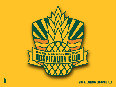 NMU Hospitality Club Patch apparel design branding design illustration logo nature patches pattern typography vector