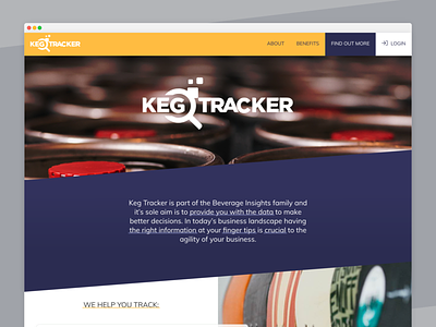 Keg Tracker Website design gatsby react ui web