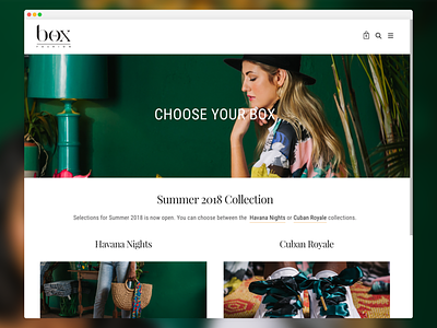 The Box Fashion Online Store design ui web