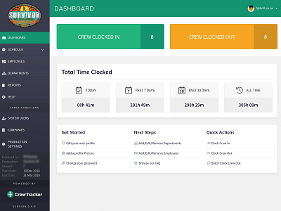 Crew Tracker Dashboard app branding dashboad dashboard design pwa react ui user center design user experience web