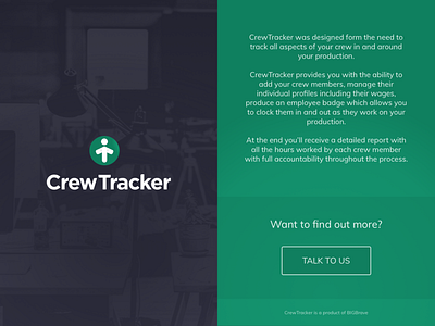 CrewTracker - Landing Page