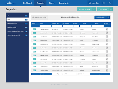 Enquiry Distribution System / Admin View