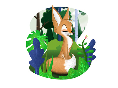 Beautiful Fox beautiful fox forest fox illustration illustrator jungle ui ux vector wild