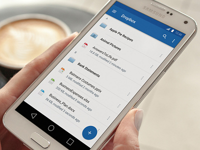 File List View android app dropbox file browser files material mobile ui ux