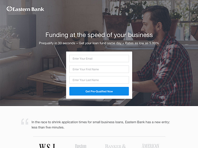 Bank Landing Page