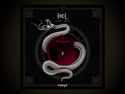 Venuz - Lilith apple band cover design illustration mithology rock snake