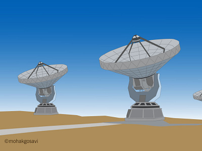 Radio Telescope vector graphic design illustration illustrator vector