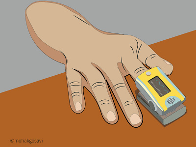 Oximeter vector design graphic design illustration illustrator vector