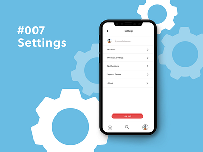 007 Settings Dribble daily 100 daily ui daily ui 007 settings settings page sketch uid