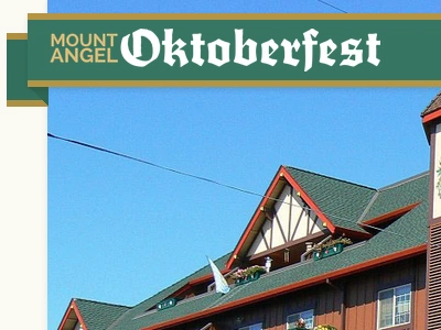 Oktoberfest website header banner german beer vintage web design