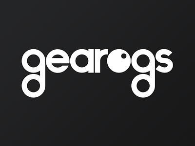 Gearogs Logo flat identity logo minimal vintage