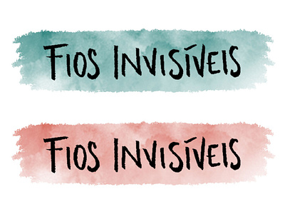 Identidade visual Fios Invisíveis - Fundo colorido branding calligraphy design graphic design illustration lettering logo typography