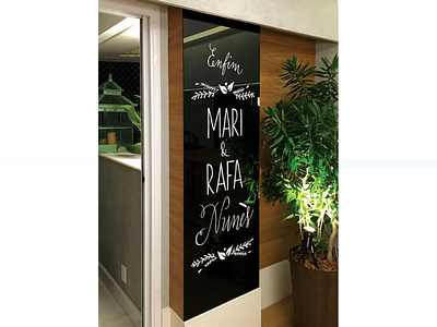 Painel personalizado para evento calligraphy design illustration lettering