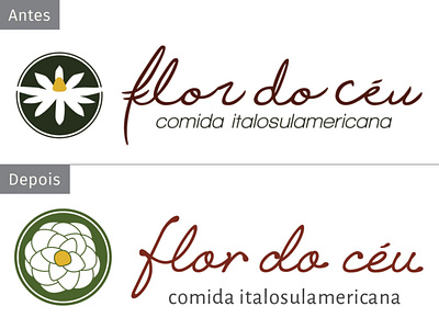 Antes e depois: Identidade visual para o @restauranteflordoceu branding design graphic design illustration lettering logo vector