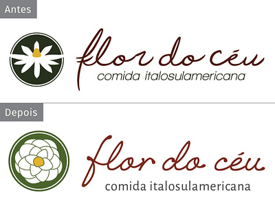 Antes e depois: Identidade visual para o @restauranteflordoceu