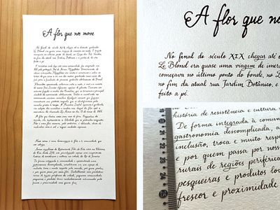 Caligrafia de manuscrito para o @restauranteflordoceu calligraphy design lettering