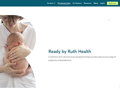 Landing page for Y Combinator backed healthcare startup branding design healthcare landing page layout startups web design womens health y combinator