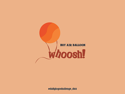 HOT AIR BALLOON LOGO - WHOOSH! branding dailylogochallenge design flat graphic design illustration logo ui ux vector