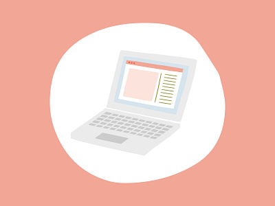 (2/8) Laptop Illustrated Icon