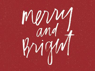 Merry and Bright handlettering holiday merry and bright