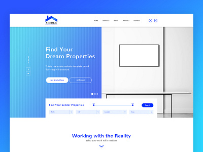 Real Estate Landing Page app flat landing landingpage page realestate ui ux web webdesign website