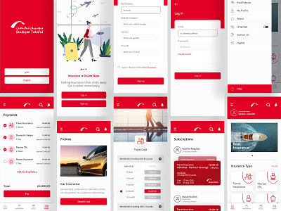 Boubyan Takaful App concept. app boubyan branding design insurance landing page ui ux web webdesign