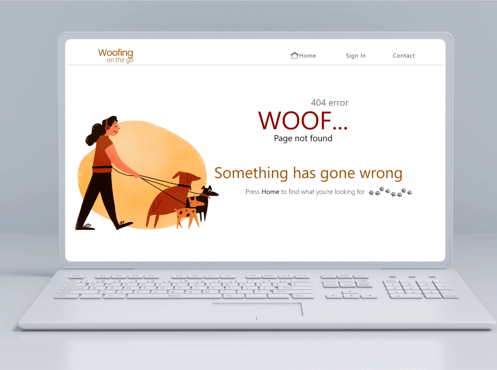 404 error page for a dog-walking website design dribbbleweeklywarmup graphic design ui ux