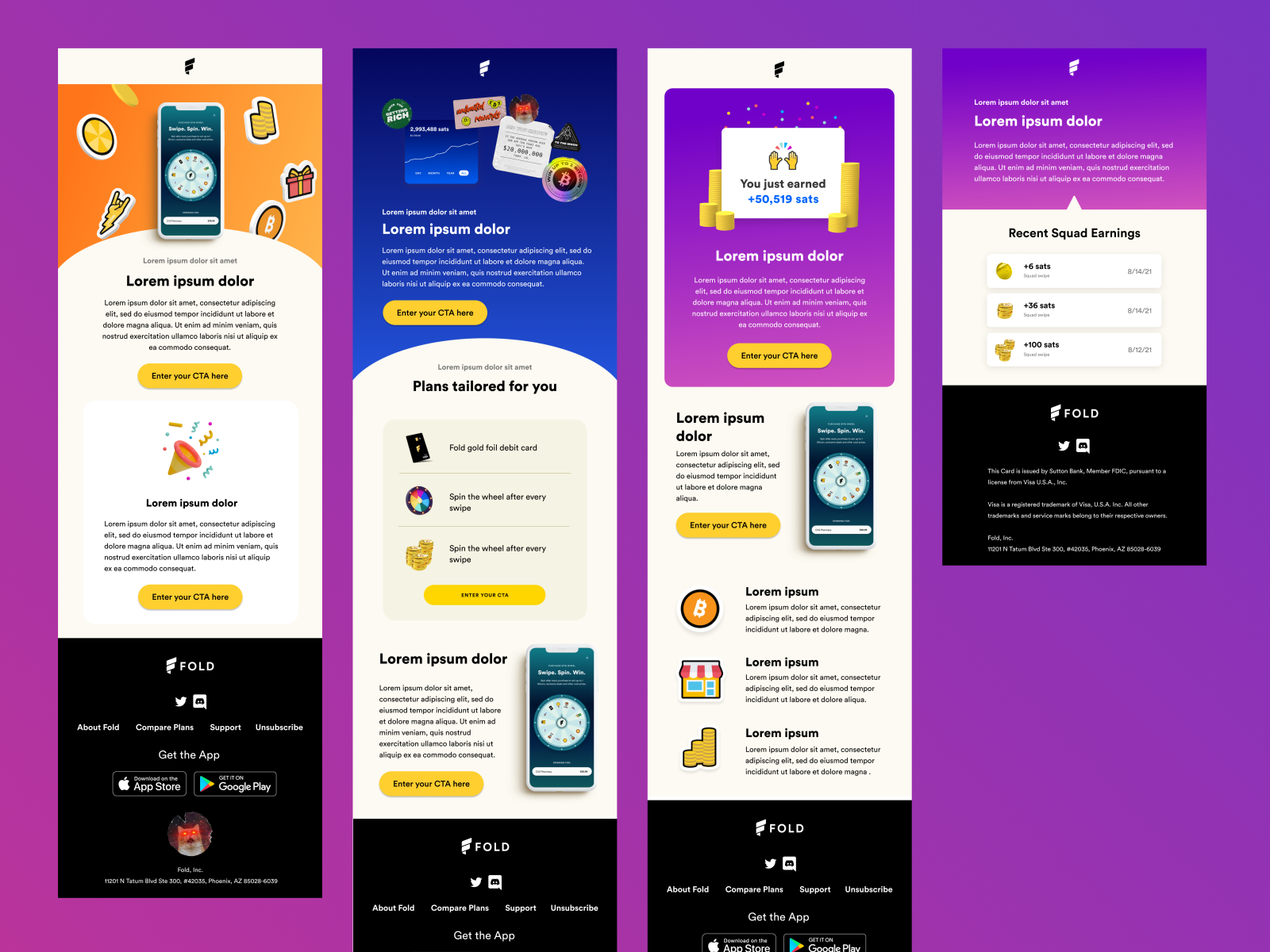 Fold App Email Template Design by Andrew King on Dribbble