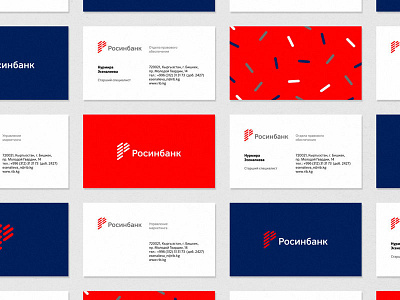 Rosinbank business cards business card navy blue red rosinbank