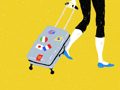 Travel illustration suitcase travel