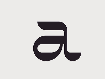 A a character glyph typography