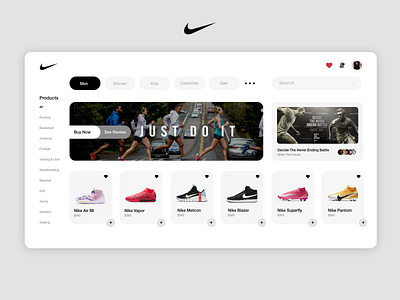 Website Design Nike (concept) addidas design graphic design illustration landing page nike nike running nike shoes ui ux web web design website website design
