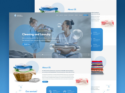 Laundry Website graphic design ui ui ux design website website concept