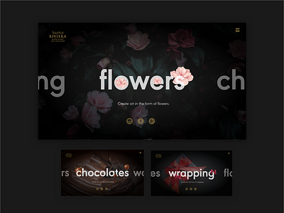 website design for flowers and chocolates
